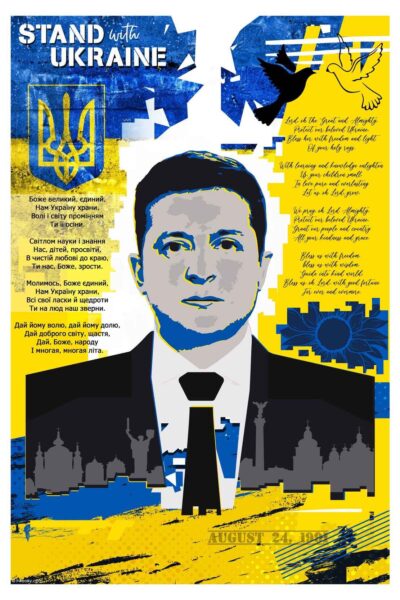UKRAINE War President Zelensky Poster
