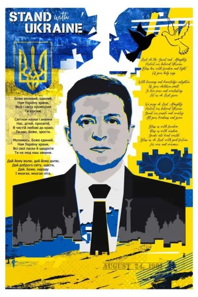 UKRAINE War President Zelensky Poster