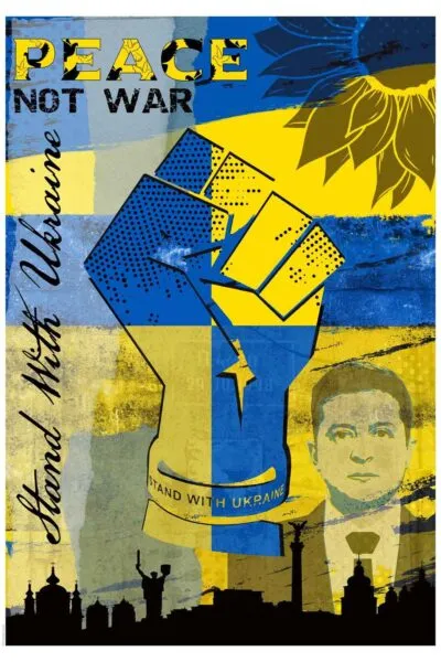Ukraine Peace Fist Poster